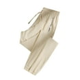 thumbnail image 1 of Bibifish Womens Jogger Pants Comfy Elastic Waist Drawstring Pants Solid Color Fall Winter Sports Workout Sweatpants With Zipper Pockets, 1 of 3