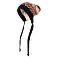 thumbnail image 1 of Bibifish Womens Knit Beanie Winter Jacquard Knit Tie Strap Outdoor Ear Flap Casual Caps, 1 of 3
