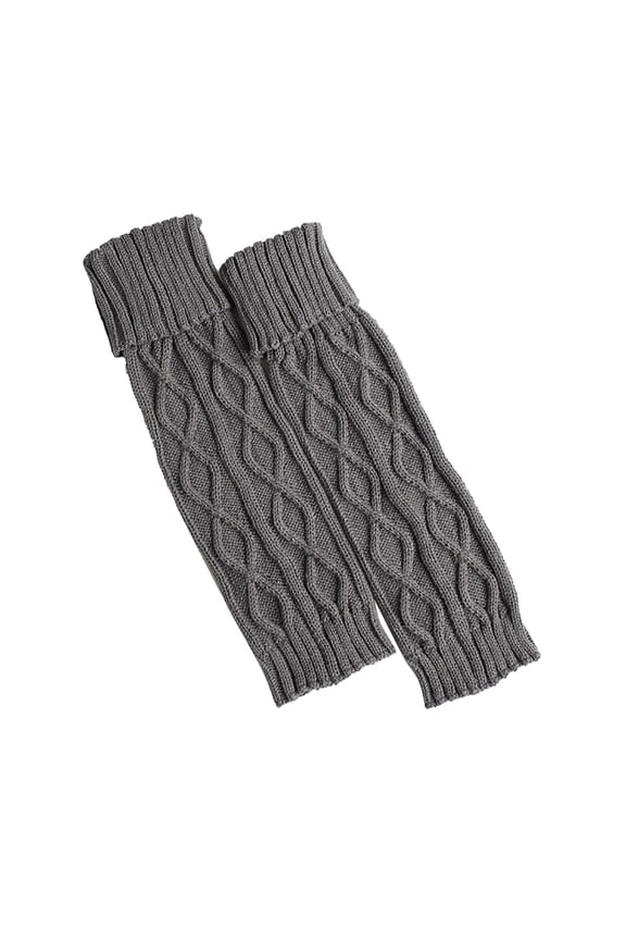 Womens Leg Warmers Knitted Wool Warm Leg Warmers Long Length Cable Knit Boot Socks Fall Winter Foot Cover Pile Leg Warmers