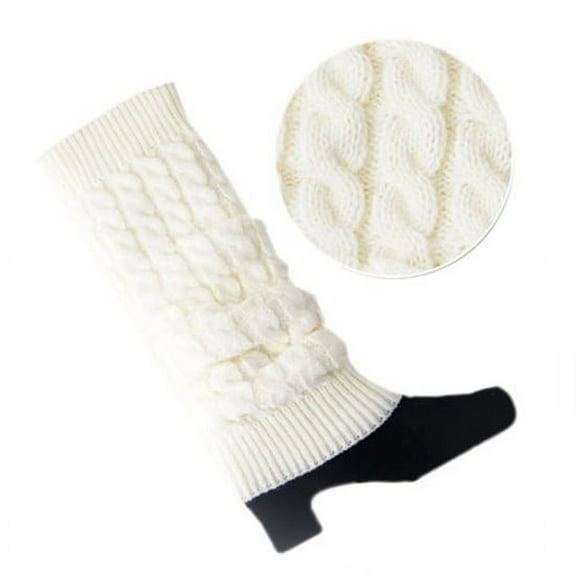 Bibifish Womens Leg Warmers Trendy Cable Knitted Pattern Socks Soft Stretchy Comfy Winter Daily Wear Casual Trendy Thermal Leg Warmers