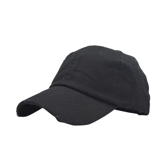 Bibifish Womens Light Blue Distressed Baseball Cap Ripped Edge Soft Cotton Lightweight Breathable Casual Daily Commute Outdoor Sun Protection Cap