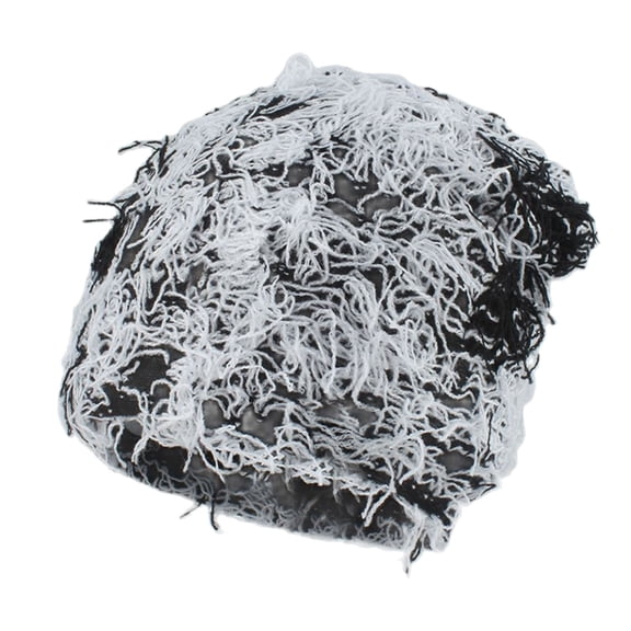 Bibifish Womens Light Khaki Fringed Knit Beanie Hat Soft Breathable Stretchy Hat Fall Casual Outings Bohemian Stylish Hats