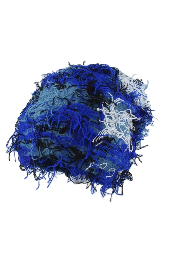 Womens Light Khaki Fringed Knit Beanie Hat Soft Breathable Stretchy Hat Fall Casual Outings Bohemian Stylish Hats