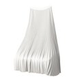 thumbnail image 1 of Bibifish Womens Midi Skirt Pleated Elastic Waistband Solid Color Flowy Swing Skirt, 1 of 3