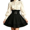 thumbnail image 1 of Bibifish Womens Mini Skirt Black Tiered Tulle High Waisted A Line Party Skirt, 1 of 6