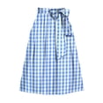 thumbnail image 1 of Bibifish Womens Oktoberfest Skirts Plaid Apron Skirt Casual High Waist Ruffled Tiered Peasant Skirt Traditional Skirts, 1 of 2