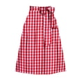 thumbnail image 1 of Bibifish Womens Oktoberfest Skirts Plaid Apron Skirt Casual High Waist Ruffled Tiered Peasant Skirt Traditional Skirts, 1 of 2