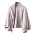thumbnail image 1 of Bibifish Womens Open Front Shawl Elegant Solid Color Lightweight Shawl With Hole Design Winter Soft Daily Wear Stylish Shawl For Ladies, 1 of 4