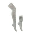 thumbnail image 1 of Bibifish Womens Over The Knee Socks Knitted Thickened Winter Cozy Slouch Socks Solid Color Soft Comfy Daily Wear Slouch Thigh-High Socks, 1 of 3