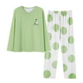 thumbnail image 1 of Bibifish Womens Pajama Sets Cute Fruit Print Oversized Long Sleeve Tees With Wide Leg Pants Autumn Soft Ladies Pj Sets For Ladies, 1 of 9