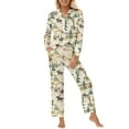 thumbnail image 1 of Bibifish Womens Pajama Sets Western Cowboy & Cactus Printed Long Sleeve Sleepwear Sets Button Down Pj Top With Pants Country-Style Cozy 2 Piece Pj Sets, 1 of 5