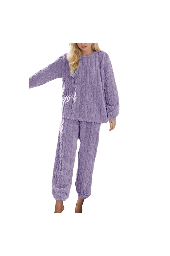 Womens Pajama Sets Winter Cozy Ladies' Flannel Christmas Reindeer Printed Pajma Sets Solid Color Vest Short Top Home Clothes Pajama Sets