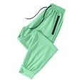 thumbnail image 1 of Bibifish Womens Pants Breathable Mesh Quick Dry Summer Joggers Solid Color Lightweight Loose Fit Elastic Cuff Capris With Zipper Pockets, 1 of 6