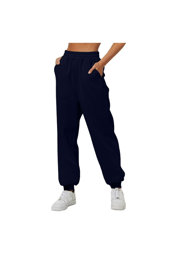 Womens Pants Casual Sports Pants Ankle Cuffed Sweatpants Soft Comfortable Daily Wear Stylish Long Trousers With Pockets