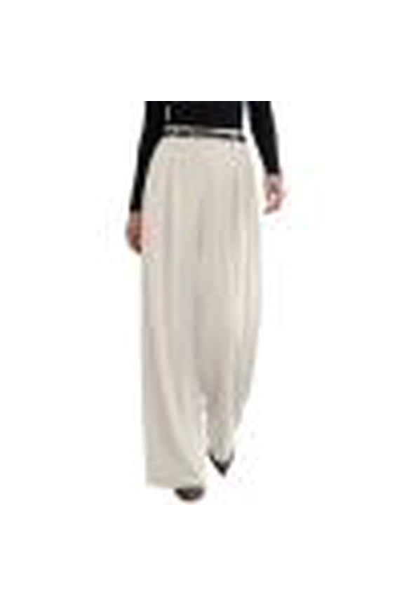 Womens Pants Casual Wide Leg High Waist Loose Fit Flowy Drape Elegant Commute Style Slim Fit Stylish Straight Suit Long Pants