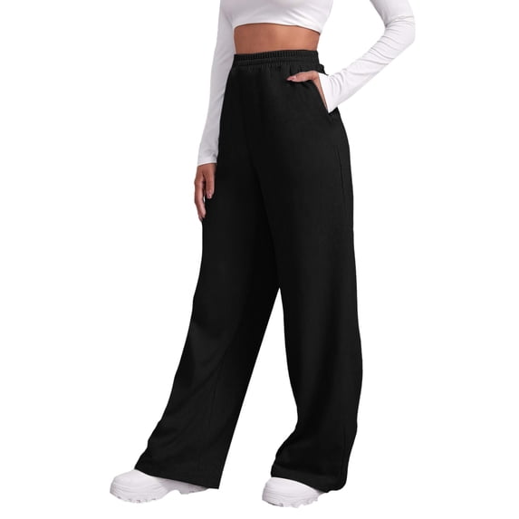 Bibifish Womens Pants Fleece Lined Sweatpants Tummy Control High Waisted Yoga Pants Warm Athletic Joggers With Pockets With Pockets