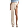 Bibifish Womens Pants Flowy Silky Straight Leg Casual Pants Summer Thin Lightweight Ladies Trousers Comfortable Breathable Daily Wear Outdoor Comfy Bottoms