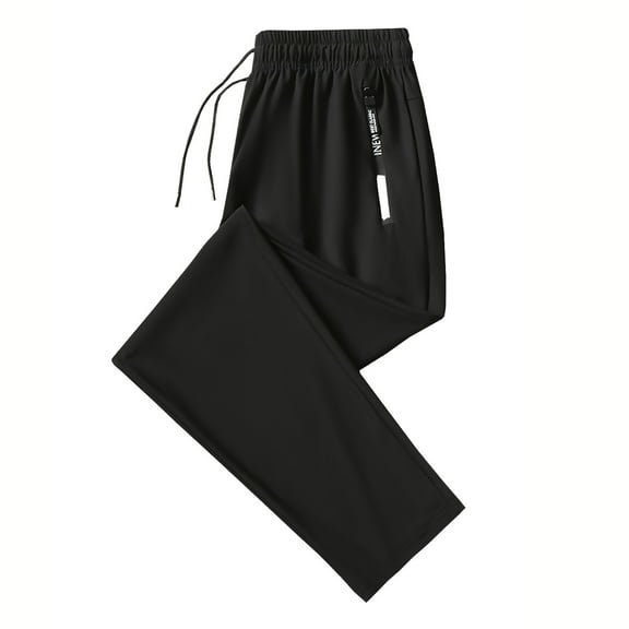 Bibifish Womens Pants Solid Color Long Straight Sweatpants With Zip Pockets Lightweight Drawstring Elastic Waisted Sports Pants For Ladies