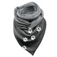 thumbnail image 1 of Bibifish Womens Paw Print Scarf Winter lined Shawl with Buckle Soft comfortable for Pet Lover Streetwear Daily Outdoor windproof warp, 1 of 3