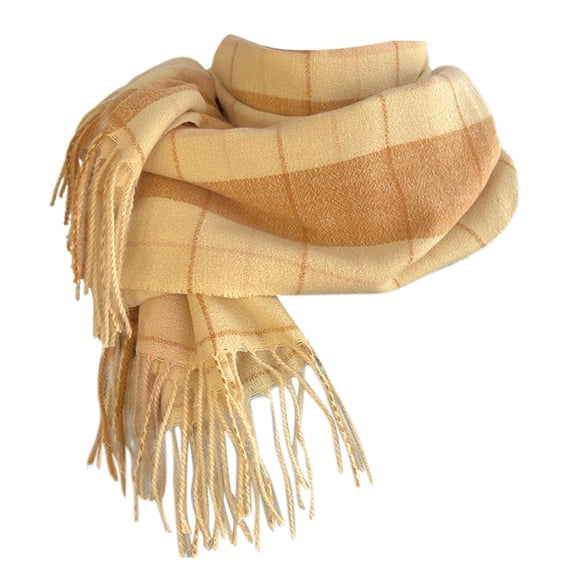 Bibifish Womens Plaid Scarf Autumn Winter British Classic Shawl Warm Flowy scarf with tassel comfortable 2-in Scarf & Shawl for outdoor & workout