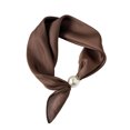 thumbnail image 1 of Bibifish Womens Pop‑On Pearl Necklace Scarf Magnetic Closure Silky Solid Neck Band Bag Charm Bag Accessory, 1 of 3