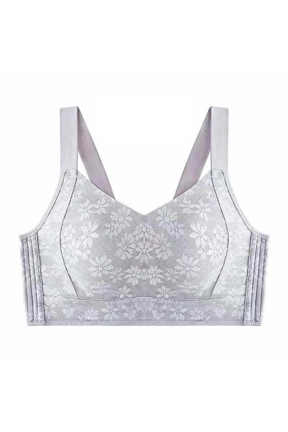 Womens Push Up Bras Floral Lace Pattern Padded Longline Bras Side Lift Comfortable Daily Wear Supportive Bras