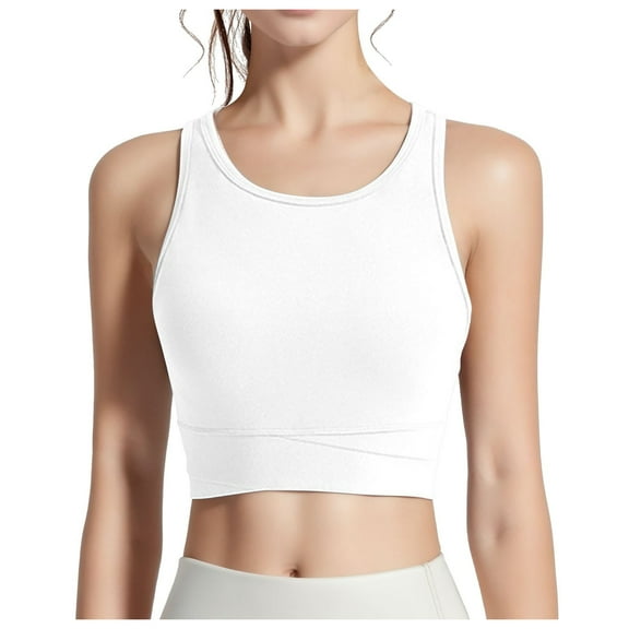 Bibifish Womens Racerback Yoga Bra Light Blue Smooth Moderate Support sports bra breathable Home Exercise & Casual Wear Comfortable bra