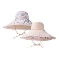 thumbnail image 1 of Bibifish Womens Reversible Floral Bucket Hat Double-Sided Print & Adjustable Drawstring Hat Lightweight Fabric Foldable Casual Daily Workout & Travel Sun Protection Hat, 1 of 2
