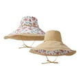 thumbnail image 1 of Bibifish Womens Reversible Floral Bucket Hat Double-Sided Print & Adjustable Drawstring Hat Lightweight Fabric Foldable Casual Daily Workout & Travel Sun Protection Hat, 1 of 2
