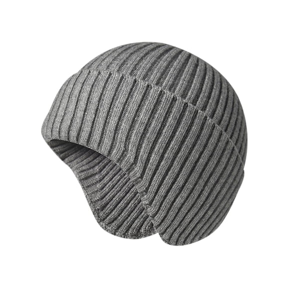 Bibifish Womens Ribbed Knit Beanie Hat With Ear Flaps Soft Stretchy Warm Hat Lightweight Cold Weather Daily Outings Practical Cozy Hats