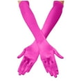 thumbnail image 1 of Bibifish Womens Satin Gloves Elegant Long Gloves Slim Fit Solid Color Soft Comfy Party Wedding Retro Style Long 1920s Opera Gloves For Ladies, 1 of 5