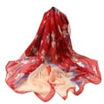thumbnail image 1 of Bibifish Womens Scarf Delicate Lightweight Long Shawl Wrap Gradient Cherry Blossom Print Vacation Daily Scarf, 1 of 3