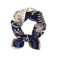 thumbnail image 1 of Bibifish Womens Scarf Navy Equestrian Print Satin Square Scarf Vintage Elegant Neck Hair Head Scarf, 1 of 3