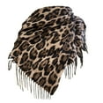 thumbnail image 1 of Bibifish Womens Scarf Retro Leopard Pattern Scarf With Fringes Soft Breathable Street Style Fall Winter Trendy Scarf Shawl For Ladies, 1 of 7