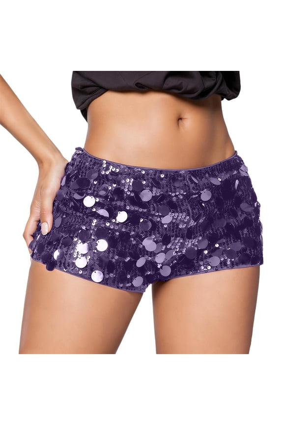 Womens Shorts Sequins Embellished High Waist Shorts Slim Fit Casual Parties Evening Outings Party Dancing Shiny Stylish Shorts
