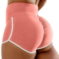 thumbnail image 1 of Bibifish Womens Shorts High Waist Slim Fit Shorts Ruched Detail Soft Stretchy Breathable Lightweight Casual Gym Yoga Sports Shorts, 1 of 5