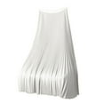 thumbnail image 1 of Bibifish Womens Silky Pleated Skirts Plus Size Smooth Solid Color Midi Length Trendy Daily Commuting Skirts Elegant Formal Outfits, 1 of 3