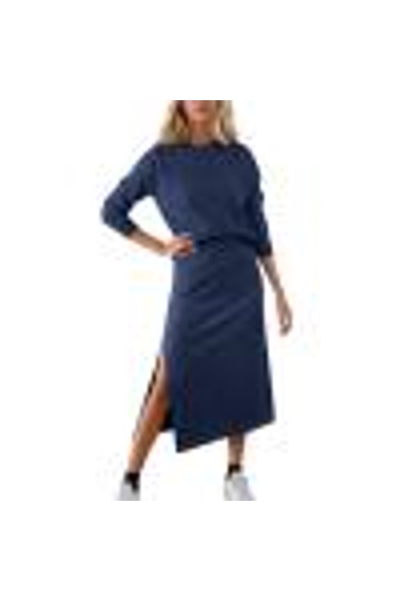 Womens Skirt Set Two Piece Solid Color Sweater Skirt Set Long Sleeve Sweater Tops With Midi Skirt Spring Autumn Casual Outfits