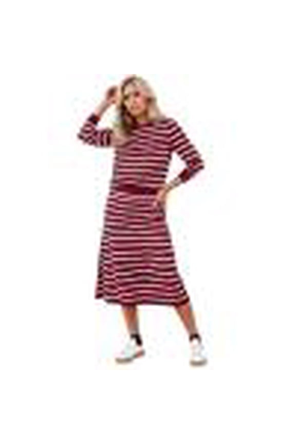 Womens Skirt Set Two Piece Striped Sweater Skirt Set Comfortble Spring Autumn Casual Long Sleeve Midi Dress Outfit Set