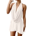 thumbnail image 1 of Bibifish Womens Skirt Sets Summer Stylish Going Out Sleeveless Halter Drape Chiffon Tank Tops And Bodycon Mini Skirt Casual Skirt Sets, 1 of 5