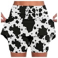 thumbnail image 1 of Bibifish Womens Skirts Casual Fitness Print Elastic Skort With Built In Shorts Sports Pocket Skirt Pants Comfortable Workout Wear, 1 of 6