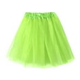 thumbnail image 1 of Bibifish Womens Skirts Solid Color Mini Tulle Skirts Ladies Pleated Gauze Short Dress Trendy Adult Tutu Dancing Skirts For Ladies, 1 of 3