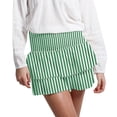 thumbnail image 1 of Bibifish Womens Skirts Striped Printed Ruffled Tiered Skirts Elastic High Waist Lightweight Lovely Retro Style Mini Skirts, 1 of 7