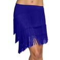 thumbnail image 1 of Bibifish Womens Skirts carnival Asymmetrical Hem Tassel Skirts Casual Flowy A Line Fringe Trimmed Bohemian Style Festival midi Length Skirts, 1 of 4