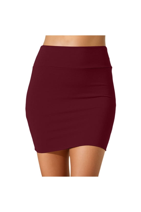 Womens Skirts lightweight High Waist Pencil Skirt Plus Size Bodycon Mini Skirt stretchy Casual Work Office Professional Short Skirts