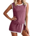thumbnail image 1 of Bibifish Womens Skort Sets Ribbed Knit Sleeveless Tops With Skort Two Piece Sets Summer Casual Vacation Matching Sets, 1 of 6