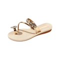 thumbnail image 1 of Bibifish Womens Slide Sandals Rhinestone Strappy Open Toe Mule Slippers Summer Fashion Casual Beach Shoes, 1 of 6