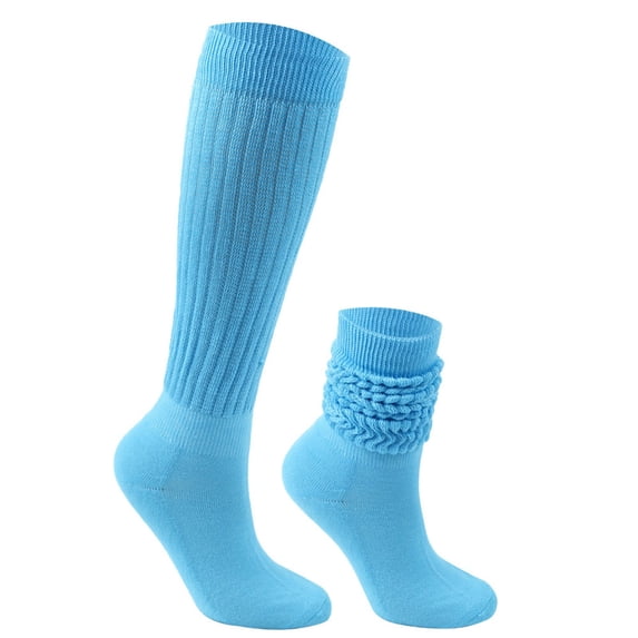 Bibifish Womens Slouch Over Calf Socks Knitted Solid Color Soft Comfy Street Style Sports Home Casual Daily Wear Slouch Crewsocks