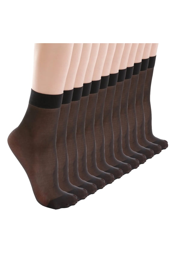 Womens Socks 10 Pairs Lady 'S Solid Casual Patterned Bottom Non Slip Lightweight Breathable Socks Above Ankle Socks For Ladies