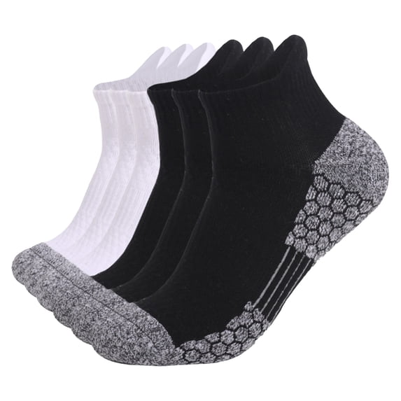 Bibifish Womens Socks 6 Pair Thickened Towel Bottomed Hiking Socks Quick Drying Sports Running Short Above Ankle Socks For Ladies